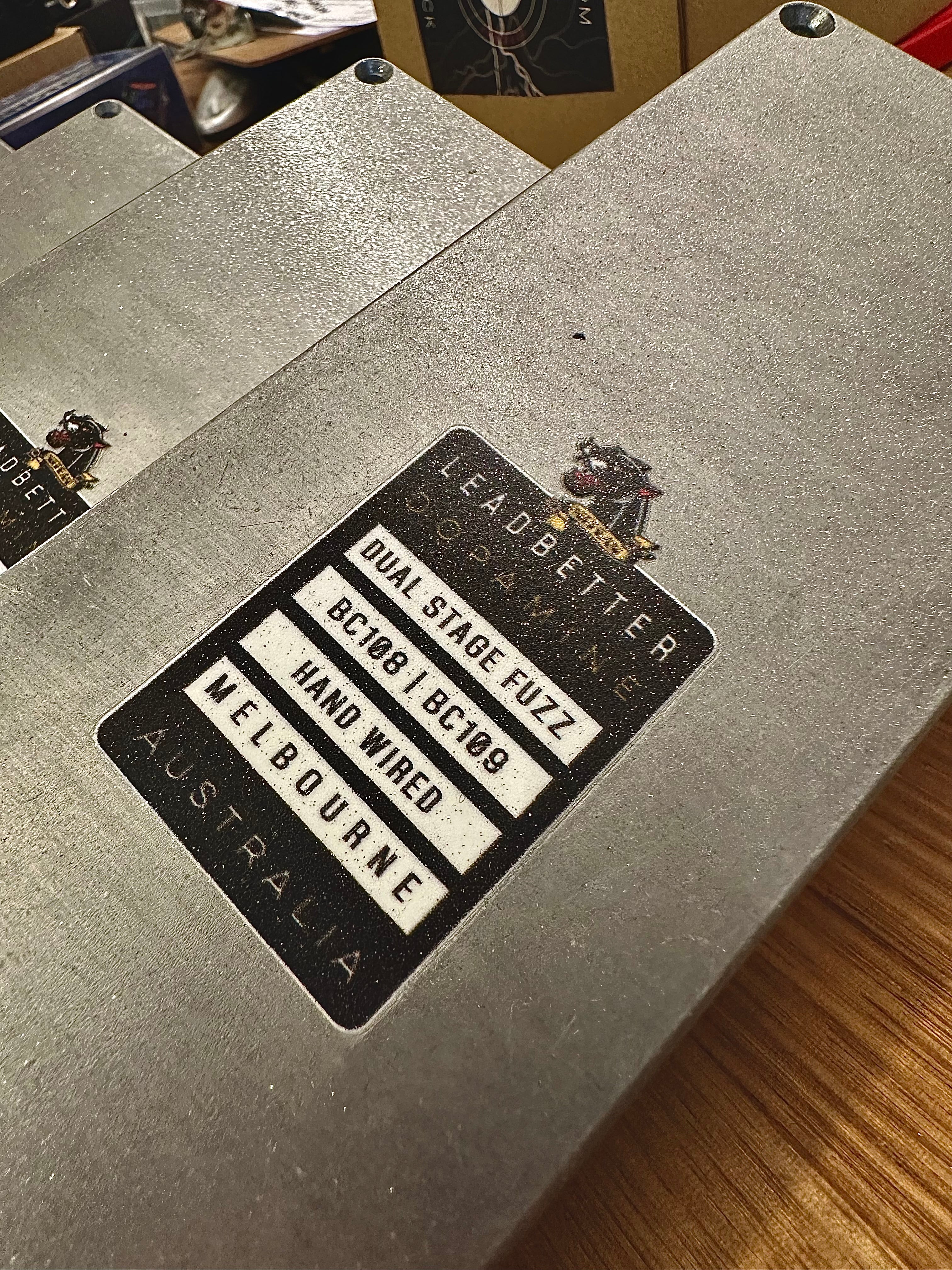Leadbetter | Dopamine | 5 of 6 | Dual Stage Fuzz Pedal | Rusty Silver Relic | Made in Australia Leadbetter | Dopamine | 5 of 6 | Dual Stage Fuzz Pedal | Rusty Silver Relic | Made in Australia